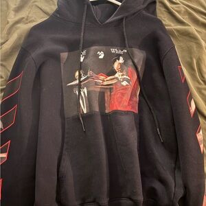 Off-White black red hoodie